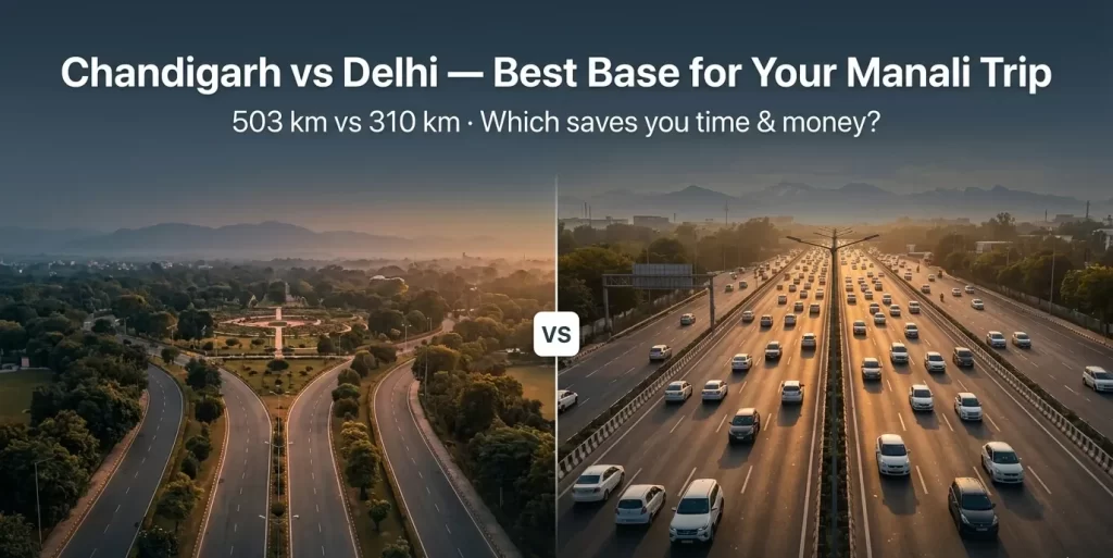 Chandigarh vs Delhi for Manali tour