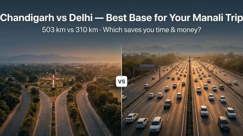 Chandigarh vs. Delhi for Manali Tour: Which is a Better Base Point to Start?