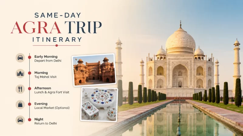 Same Day Agra Tour from Delhi by Tempo Traveller- Full Itinerary & Cost
